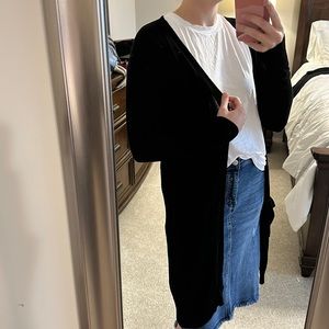 Joseph A Black Long Cardigan